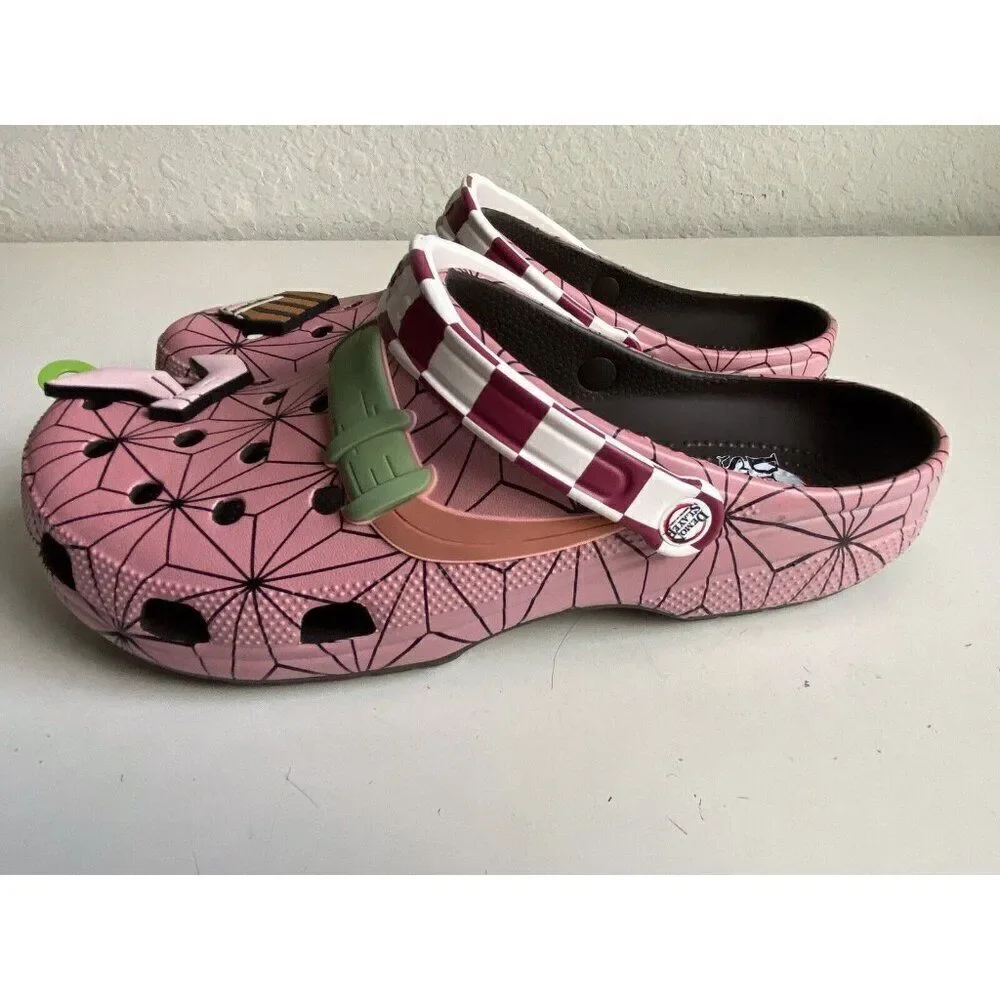 Crocs Demon Slayer‎ Nezuko Pink Anime Classic Clog 209320-206 Men’s Sz 14 NEW